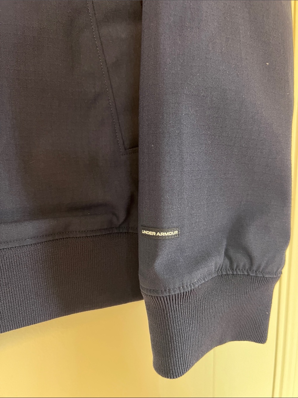 Under Armour Navy Bomber Jacket with Gold ND Logo - Picture 4 of 5